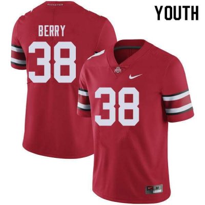 Youth Ohio State Buckeyes #38 Rashod Berry Red Nike NCAA College Football Jersey March QUX6144SQ